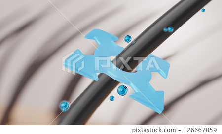 近距離橫斷面影像顯示頭髮生長更濃密、更健康 126667059