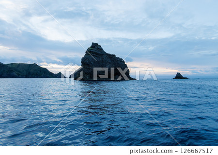 Spiny lobster fishing with gill nets. The reef off Nakagi at sunrise. Nakagi Hirizo Beach, Minamiizu-cho, Kamo-gun, Izu Peninsula, 2024 Spiny lobster fishing with gill nets. The reef off Nakagi at sunrise. Nakagi Hirizo Beach, Minamiizu-cho, Kamo-gun, Izu Peninsula, 2024 126667517