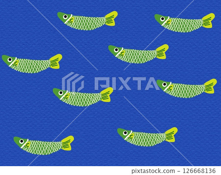 綠色魚群 126668136