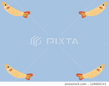 Golden carp frame Golden carp frame 126668141