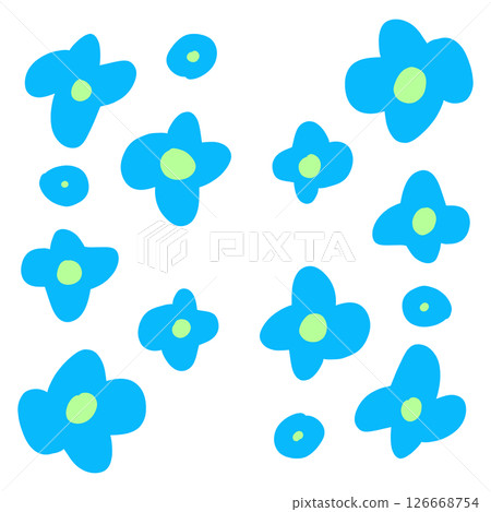 色彩鮮豔的花卉線條藝術 色彩鮮豔的花卉線條藝術 126668754