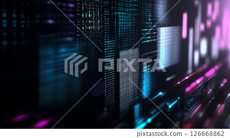 Digital background featuring vibrant colors and abstract patterns 126668862