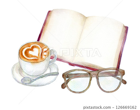 水彩插畫：閱讀時間 126669162
