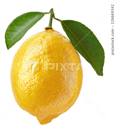 Lemon with leaves 126669342
