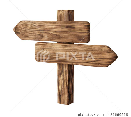 Wood arrow sign 126669368