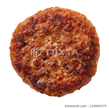 Top view of roasted cutlet 126669375