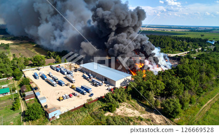 Factory fire image (AI generated image) Factory fire image (AI generated image) 126669528