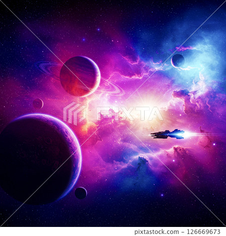 空間 宇宙的 大波斯菊 126669673