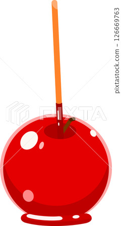Summer festival candy apple illustration 126669763