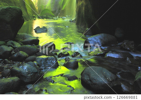 Lighted Yufu River Valley (Yufu City, Beppu City) 126669881
