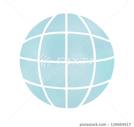 Cute Earth watercolor illustration 126669917