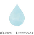 Watercolor style drop illustration 126669923