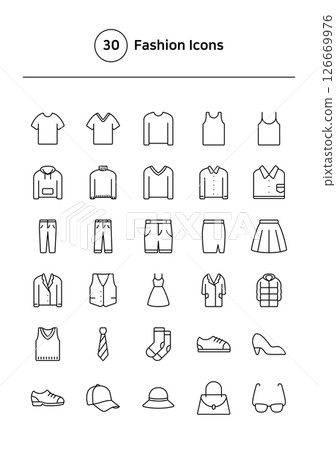 Fashion vector line icons set. 126669976