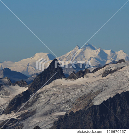 Mischabel mountain range seen from Titlis, Switzerland. 126670267