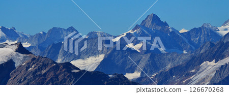 High mountains in Wallis Canton view from Titlis, Switzerland. High mountains in Wallis Canton view from Titlis, Switzerland. 126670268