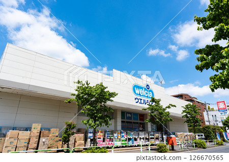 東京都世田谷區千歲台5丁目春天藍天Welcia世田谷千歲台店 東京都世田谷區千歲台5丁目春天藍天Welcia世田谷千歲台店 126670565
