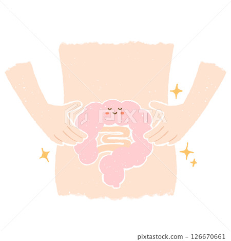 Clean intestine character in stomach 126670661