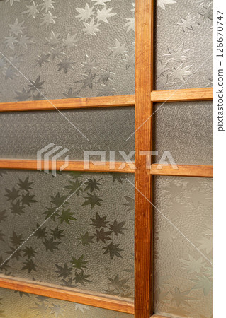 【復古素材】格子與昭和復古毛玻璃【岩手縣】 126670747