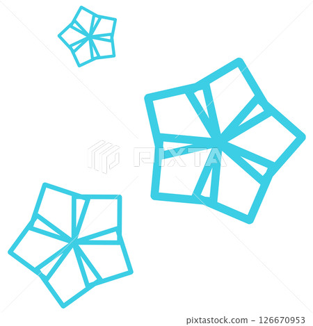 Light blue geometric star illustration Light blue geometric star illustration 126670953