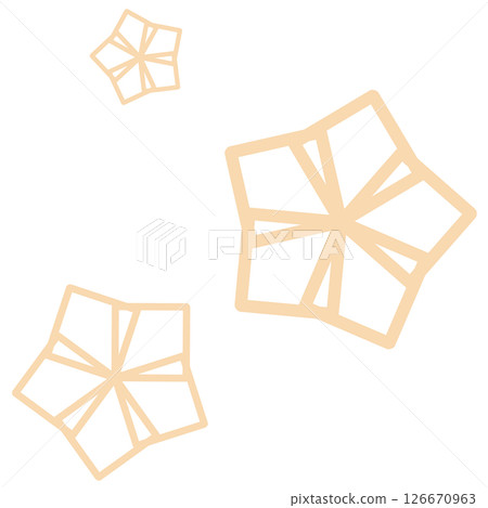 Orange geometric star illustration Orange geometric star illustration 126670963