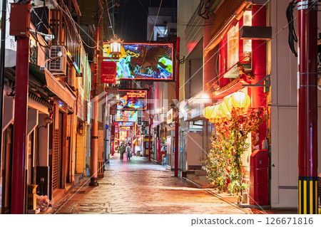 《長崎縣》長崎新地中華街/夜景 《長崎縣》長崎新地中華街/夜景 126671816