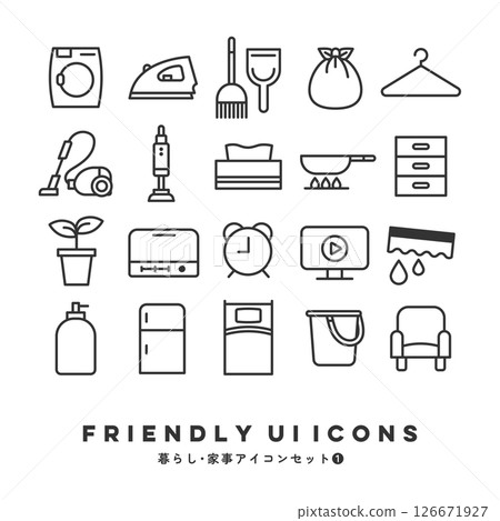 UI icon set (Lifestyle/Housework①) UI icon set (Lifestyle/Housework①) 126671927