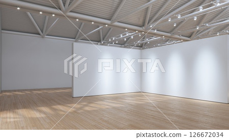 Spacious Empty Exhibition Hall 126672034