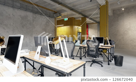Modern Industrial Loft Office 126672040