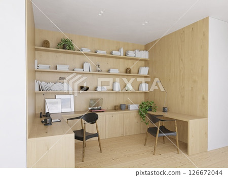 Modern Home Office Setup Modern Home Office Setup 126672044