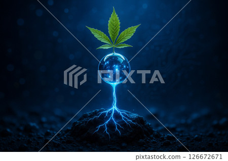 Cannabis Energy Universe Concept 126672671