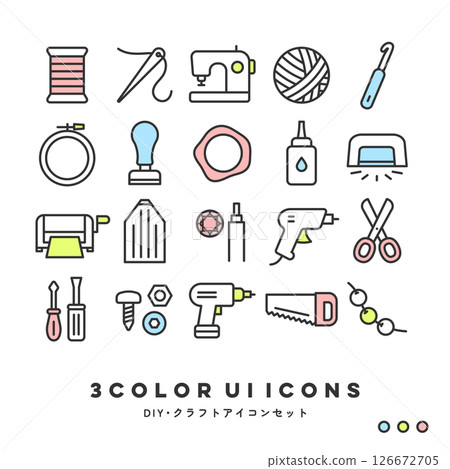 3 色圖示集（DIY/工藝） 126672705