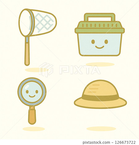 Enjoy your summer adventure! A cute illustration set of insect catching items */ 126673722