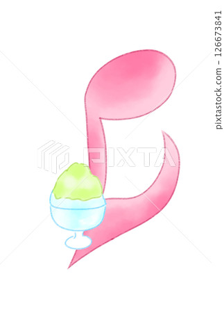 Musical note with shaved ice Musical note with shaved ice 126673841