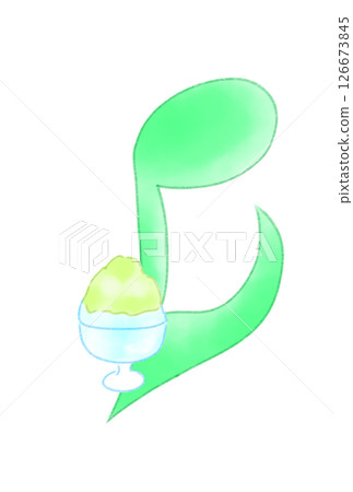 Musical note with shaved ice Musical note with shaved ice 126673845