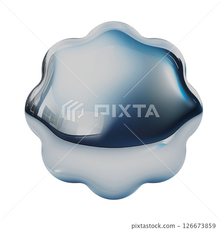 金屬蓬鬆圖示 Y2K 風格插圖 126673859