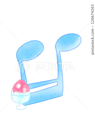 Musical note with shaved ice Musical note with shaved ice 126674263