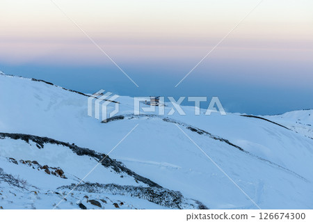Early morning view of Mt. Okudainichi and the fantastic Venus Belt, sunrise from Mt. Tateyama's Enmadai 126674300