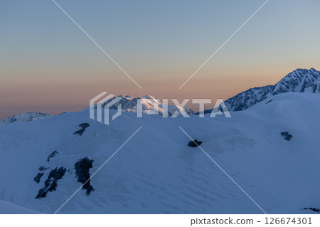 Early morning view of Mt. Okudainichi and the fantastic Venus Belt, sunrise from Mt. Tateyama's Enmadai Early morning view of Mt. Okudainichi and the fantastic Venus Belt, sunrise from Mt. Tateyama's Enmadai 126674301