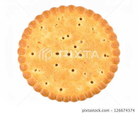 Crispy Round Biscuit with Textured Wavy Edges Crispy Round Biscuit with Textured Wavy Edges 126674374