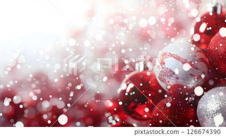 Beautiful festive Christmas interior with red and white flowers. AI Generated Beautiful festive Christmas interior with red and white flowers. AI Generated 126674390