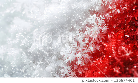 Beautiful festive Christmas interior with red and white flowers. AI Generated 126674401