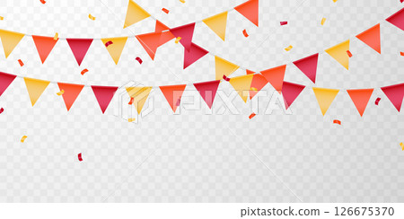 Colorful party flags background vector illustration for celebration. Colorful party flags background vector illustration for celebration. 126675370