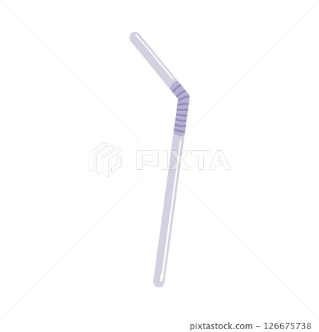 Straw for cocktails, beverage and drink vector flat illustration, ECO lifestyle element, reduce, reuse, recycle concept Straw for cocktails, beverage and drink vector flat illustration, ECO lifestyle element, reduce, reuse, recycle concept 126675738