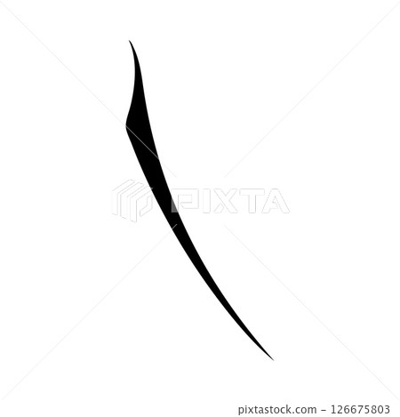 Neo tribal vector design element, cyber sigilism, gothic ornament curly sharp shape, Y2K abstract horn pattern stencil 126675803