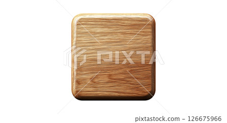 Rectangular Wooden Cutting Board. Kitchen Tool For Food Preparation Isolated On Transparent Background Rectangular Wooden Cutting Board. Kitchen Tool For Food Preparation Isolated On Transparent Background 126675966