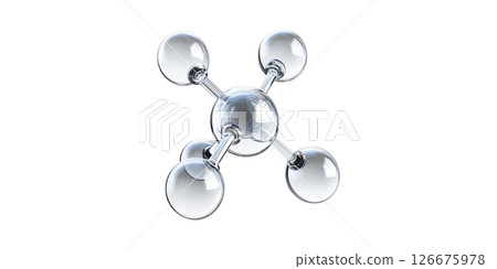 3D Molecular Structure Model. Representation Of Chemical Bonding And Atomic Connections Isolated On Transparent Background 126675978