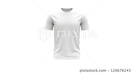 T-Shirt Mockup. Apparel Design And Branding Template Isolated On Transparent Background 126676243