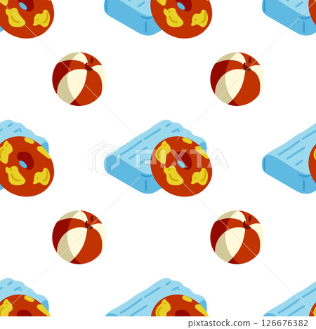 Seamless Pool Float Summer Pattern Seamless Pool Float Summer Pattern 126676382