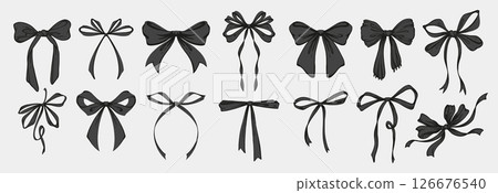 bow, ribbon, vector 126676540