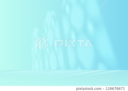 Ramadan background. Abstract empty, studio room with shadow pattern of Islamic windows. 126676671